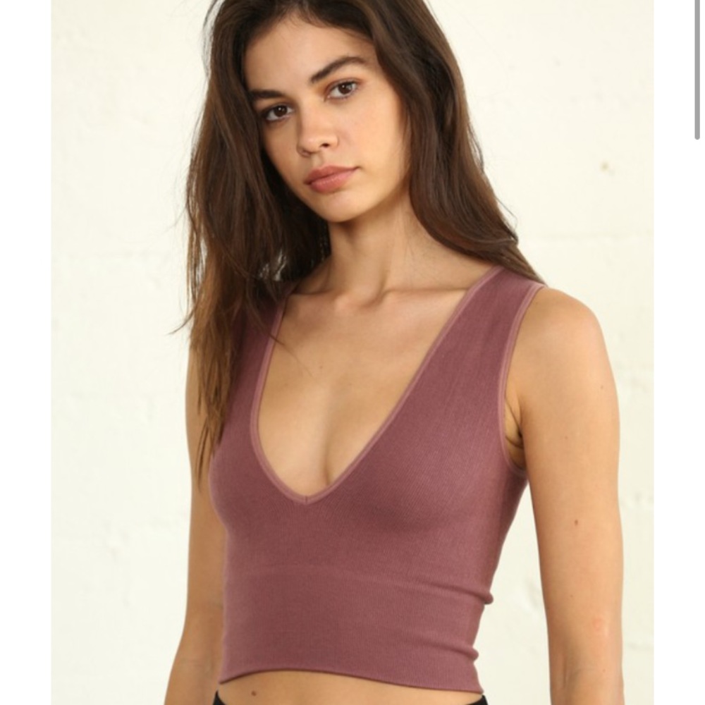 Mauve Crop Tank - LAST ONE